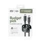 USB-C-Kabel, 60 W, Racing, 1, 2 m, Space Black, empower