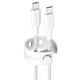 USB-C-Kabel, 60 W, Racing, 1,2 m, silberweiß, empower