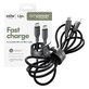 USB-C-Kabel, 240 W, Racing, 1, 2 m, Space Black, empower