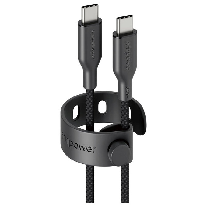 USB-C-Kabel, 240 W, Racing, 2 m, Space Black, empower