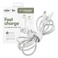 USB-C-Kabel, 240 W, Racing, 2 m, Silberweiß, empower