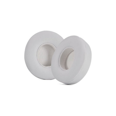 Ersatz-Ohrpolster für Beats Solo 4, Memory-Schaumstoff + PU-Leder, Weiß, 1 Paar