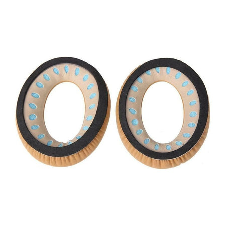 Ersatz-Ohrpolster für Bose QuietComfort 2, 15, 25 und 35, Memory-Schaumstoff + PU-Leder, Khaki, 1 Paar