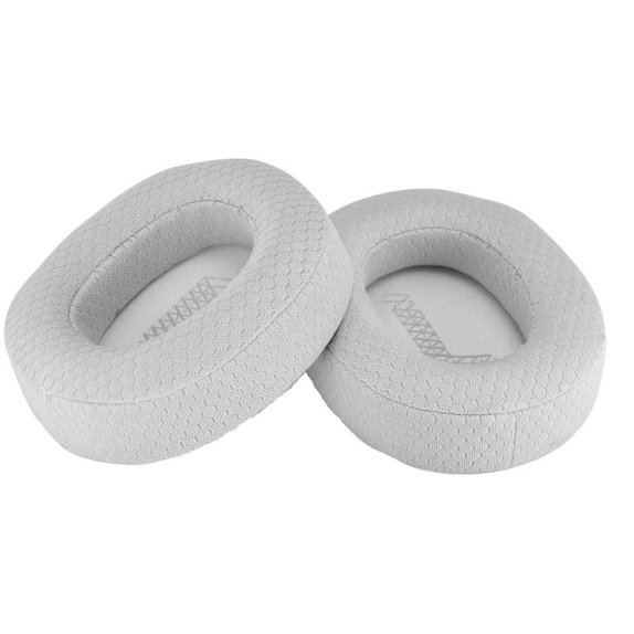 Ersatz-Ohrpolster für JBL Live 650BTNC, 660NC, E65BTNC, Duet NC, Memory-Schaumstoff + Textil, Grau, 1 Paar