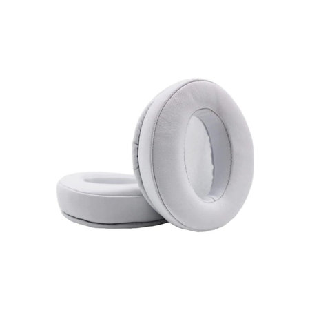 Ersatz-Ohrpolster für Sennheiser HD300, 300BT, 4.50BTNC, Memory-Schaumstoff + PU-Leder, Weiß, 1 Paar