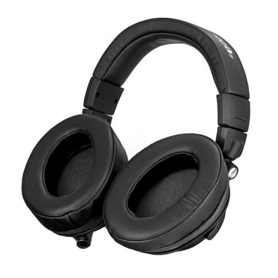 Ersatz-Ohrpolster für Shure SRH440, Memory-Schaumstoff + PU-Leder, Schwarz, 1 Paar