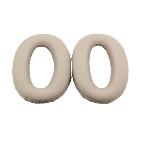 Ersatz-Ohrpolster für Sony WH-1000XM3, Memory-Schaumstoff + PU-Leder, Beige, 1 Paar