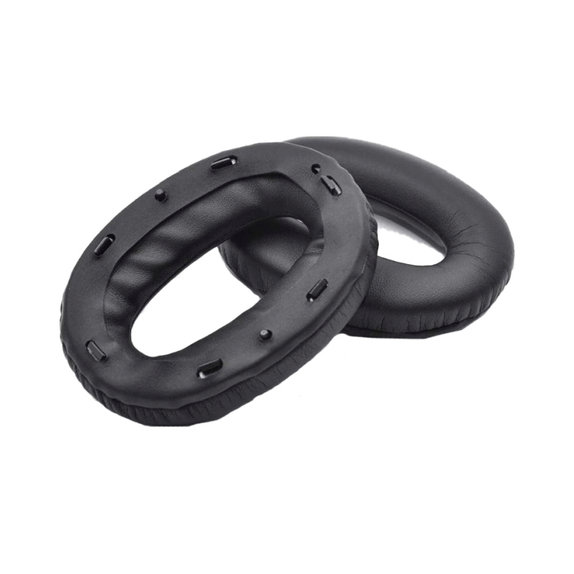 Ersatz-Ohrpolster für Sony MDR-1000X, WH-1000XM2, Memory-Schaumstoff + PU-Leder, Schwarz, 1 Paar