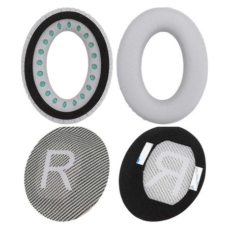 Ersatz-Ohrpolster für Bose QuietComfort 35, Memory-Schaumstoff + PU-Leder, Grau, 1 Paar