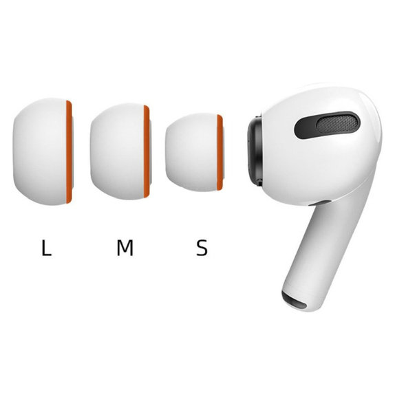 Ersatz-Silikon-Ohrtips für Apple AirPods 1, 2 Pro, M, Memory-Schaumstoff, Weiß