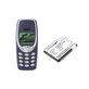 Akku batterie für Nokia 3310, 3330, 1220, 1260, 3560, 5510, 6650, 6800, BLC-2, Li-ion, 3.7V, 1100mAh, HQ
