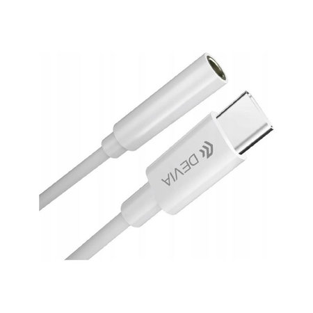 Adapter Smart 3,5mm Jack / USB-C, Weiß, Devia