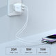 Ladeadapter Smart USB-C + USB-A, PD 20W, Weiß, Devia