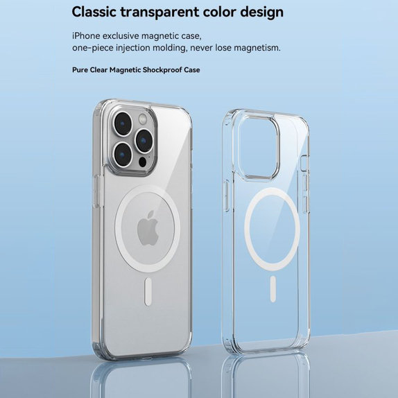Hülle Clear mit MagSafe für iPhone 15 Pro, Transparent, Devia