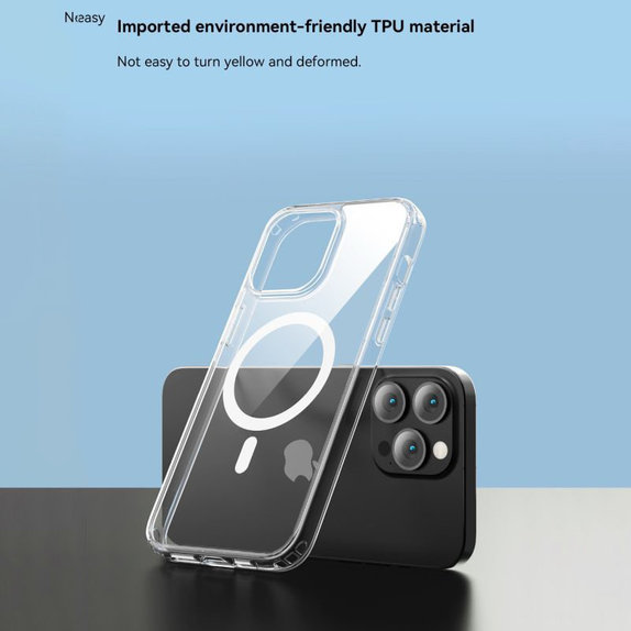 Hülle Clear mit MagSafe für iPhone 15 Plus, Transparent, Devia