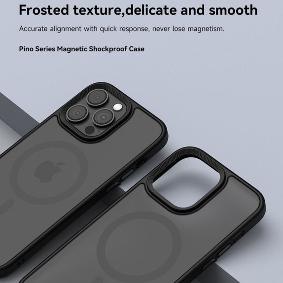 Hülle Pino mit MagSafe für iPhone 15 Pro, Schwarz, Devia