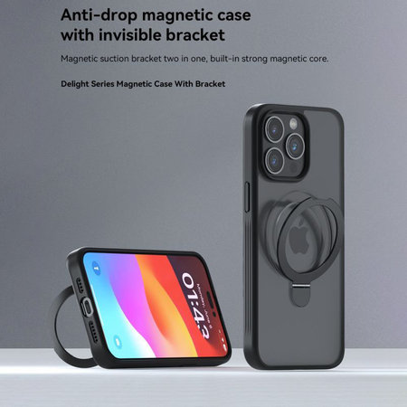 Hülle Delight mit MagSafe für iPhone 15 Pro Max, Schwarz, Devia