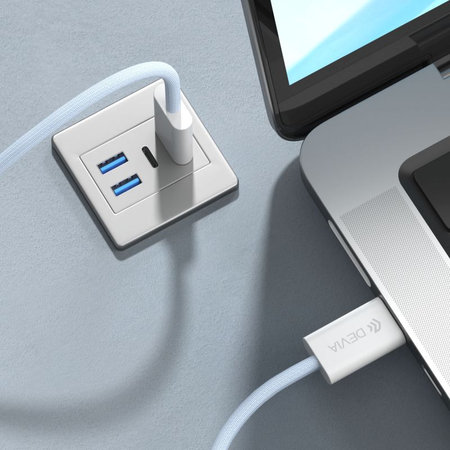 USB-C / USB-C Kabel Smart, PD 60W, 1m, Weiß, Devia