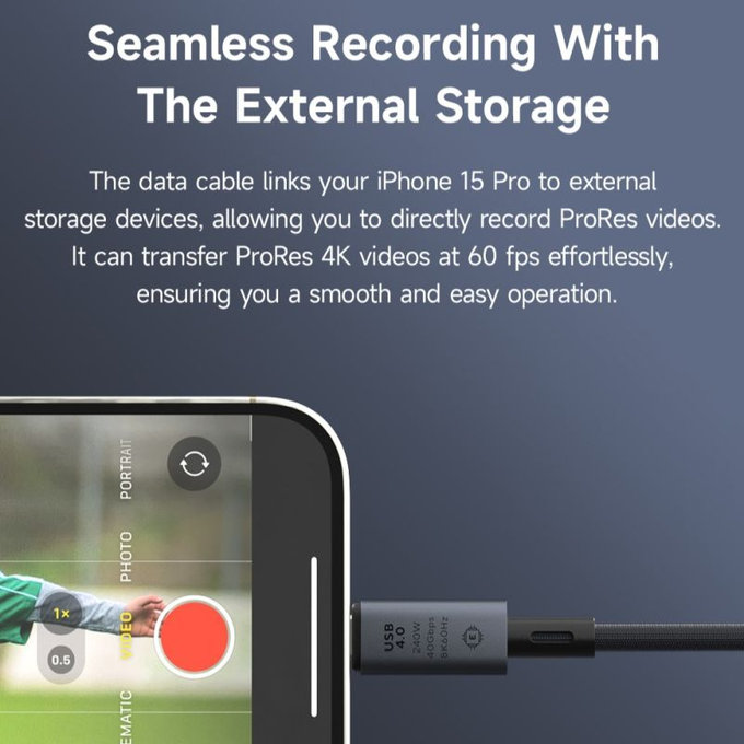 USB-C / USB-C Kabel Extreme Speed, 240W, 8K 60Hz, 1m, Schwarz, Devia