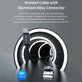 USB / USB-C Kabel Gracious, 2.1A, 2m, Schwarz, Devia