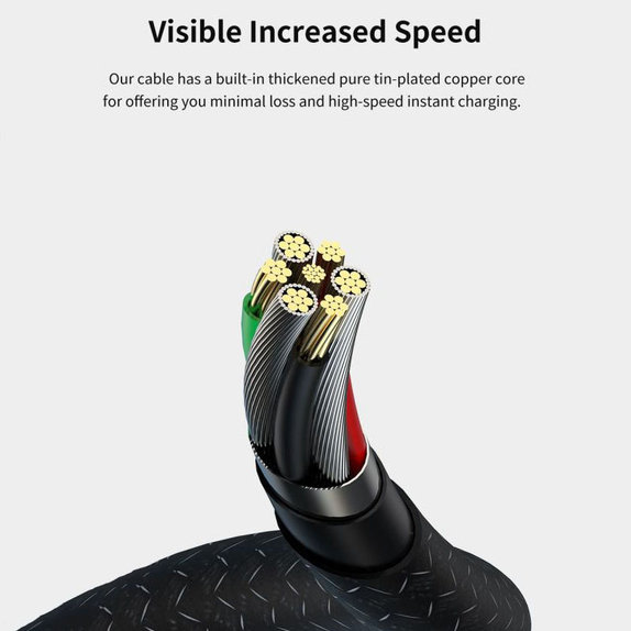Lightning / USB Kabel Gracious, 2,4A, 2m, Schwarz, Devia