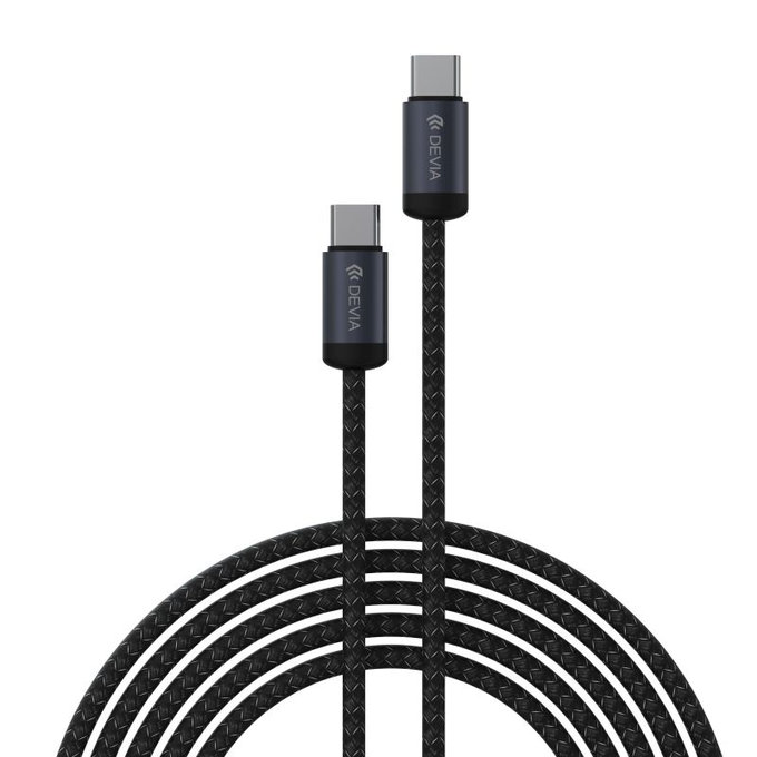 USB-C / USB-C Kabel Gracious, PD 60W, 2m, Schwarz, Devia