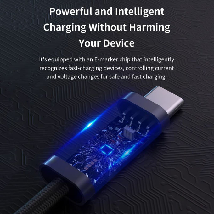 USB-C / USB-C Kabel Extreme Speed, PD 240W, 2m, Schwarz, Devia