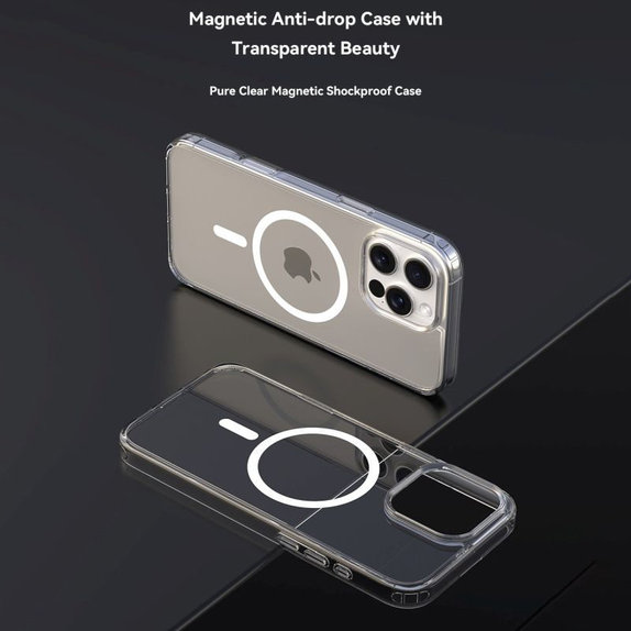 Hülle Clear mit MagSafe für iPhone 16 Plus, Transparent, Devia