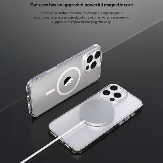 Hülle Clear mit MagSafe für iPhone 16 Plus, Transparent, Devia