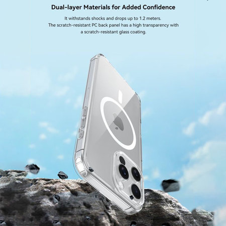 Hülle Clear mit MagSafe für iPhone 16 Pro Max, Transparent, Devia