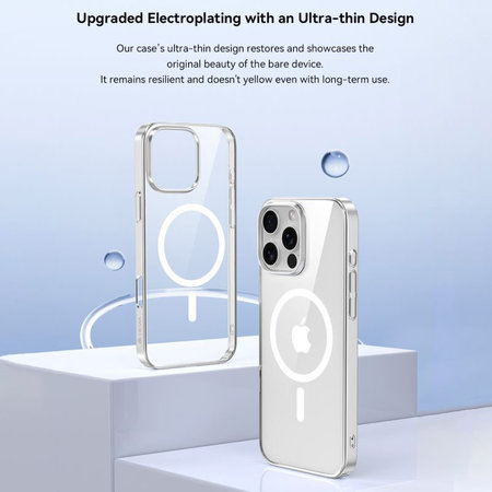 Hülle Glimmer mit MagSafe für iPhone 16 Pro, Schwarz, Devia