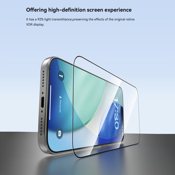 FullCover Panzerglas mit Applikator für iPhone 17 Pro, Devia