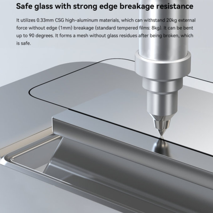 FullCover Panzerglas mit Applikator für iPhone 17 Pro, Devia