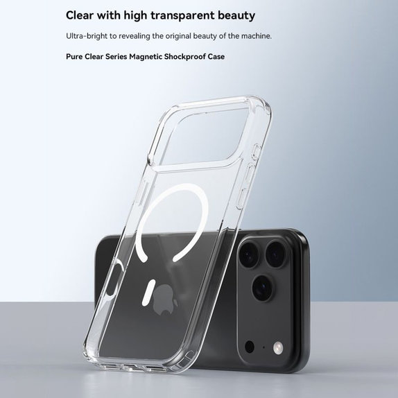 Hülle Clear mit MagSafe für iPhone 17, Transparent, Devia