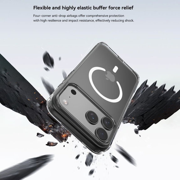 Hülle Clear mit MagSafe für iPhone 17, Transparent, Devia