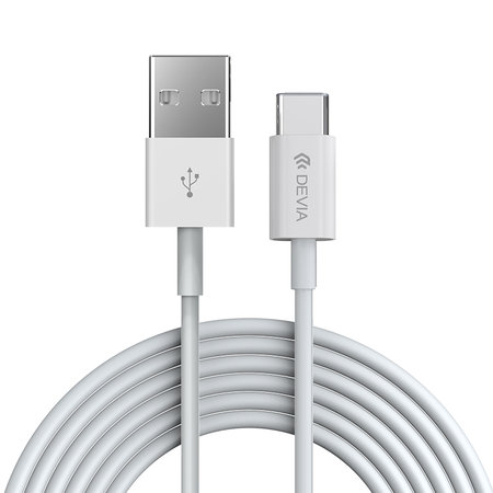 USB / USB-C Kabel Smart, 2.1A, 1m, Weiß, Devia