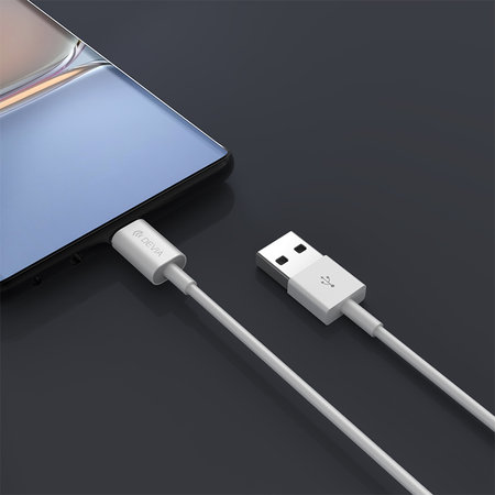 USB / USB-C Kabel Smart, 2.1A, 1m, Weiß, Devia