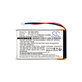 Batterie für Garmin Nüvi 1300, 1350, 1370, 1390, 1490, 1250mAh, Li-Pol, 3.7V, 361-00019-16, HQ