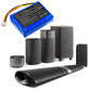 Akku batterie für Philips Fidelio B5/12, Fidelio HTL9100, Fidelio HTL9300, 2500mAh, Li-Pol, 7.4V, 104050-2S, HQ
