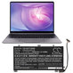 Akku batterie für Huawei MateBook 13, 13 i7, 3600mAh, Li-Pol, 11.4V, HB4593J6ECW, HQ