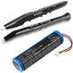 Batterie für Akai 5000 Solo, Ewi 5000, 3400mAh, Li-Ion, 3.7V, 1ABTUR18650ZY01, HQ