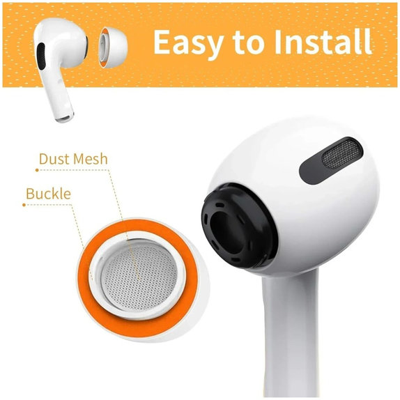 Ersatz-Silikon-Ohrstöpsel für AirPods 1 Pro, 2 Pro, Memory Foam, Set (L, M, S), Weiß