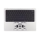 Oberer Tastaturrahmen für MacBook Pro 14", A2442 (2021), A2779 (2023), mit US-Tastatur und Akku, Silver, 661-21973, Genuine Apple