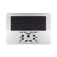 Oberer Tastaturrahmen für MacBook Pro 14", A3112 (2024), mit US-Tastatur und Akku, Silver, 661-42513, Genuine Apple