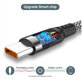 USB-A / USB-C Kabel, 6A, 1m, Grau