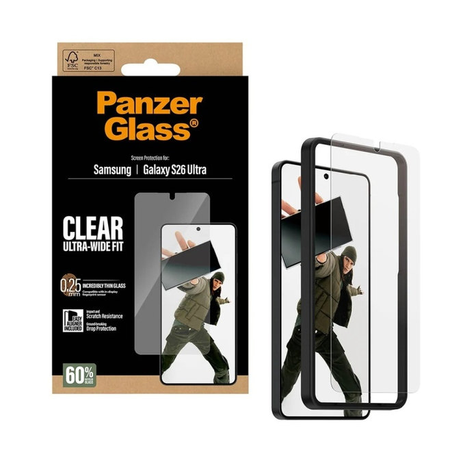 PanzerGlass - UWF Panzerglas mit Applikator für Samsung Galaxy S26 Ultra, klar