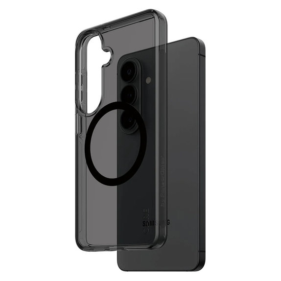 Hülle Smokey mit schwarzem QI für Samsung Galaxy S26, Schwarz, PanzerGlass