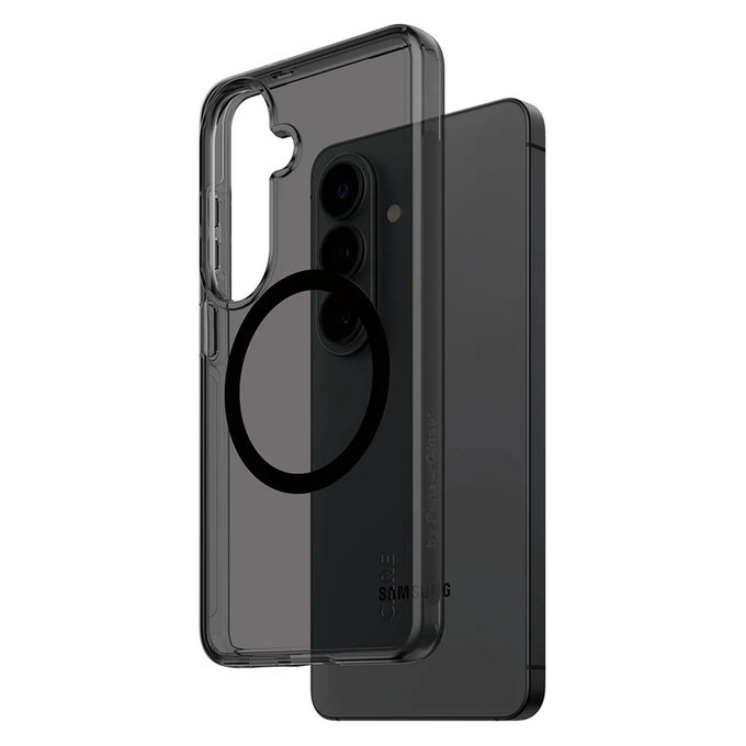 Hülle Smokey mit schwarzem QI für Samsung Galaxy S26, Schwarz, PanzerGlass