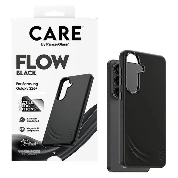 Hülle FLOW mit QI für Samsung Galaxy S26+, Schwarz, PanzerGlass