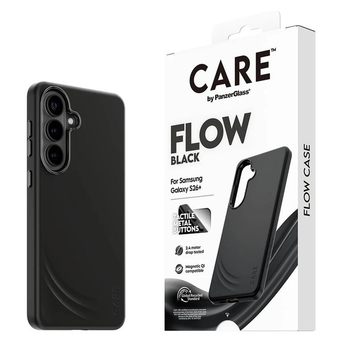 Hülle FLOW mit QI für Samsung Galaxy S26+, Schwarz, PanzerGlass